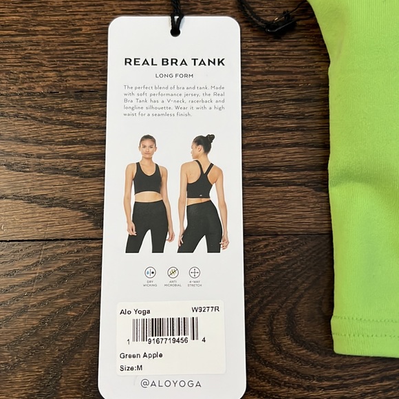 ALO Yoga Intimates & Sleepwear Nwt Alo Yoga Real Bra Tank Green
